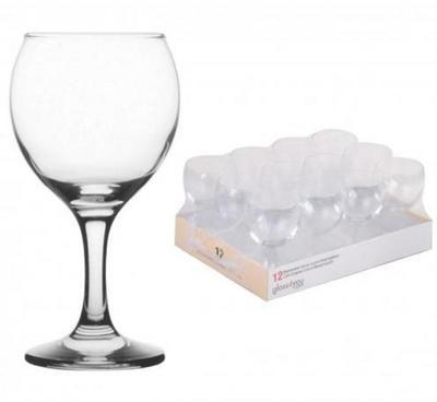 Lot 24 Verre à Vin à Pied Ballon en Verre 19 cl Tr