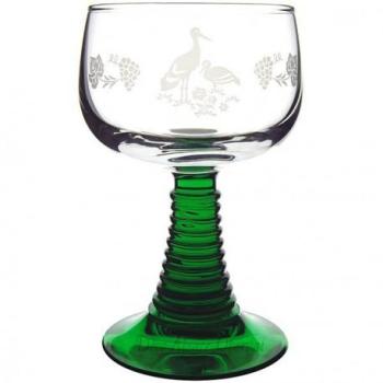 6 verres Alsace roemer cigogne et vigne PM 6 verres Alsace roemer cigogne