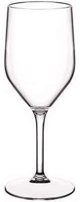 6 verres à vin en plastique rigide incassable tran