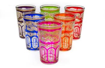 Verres a thé Fessi couleurs variées