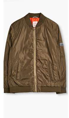 Blouson rembourré à zip contrastant