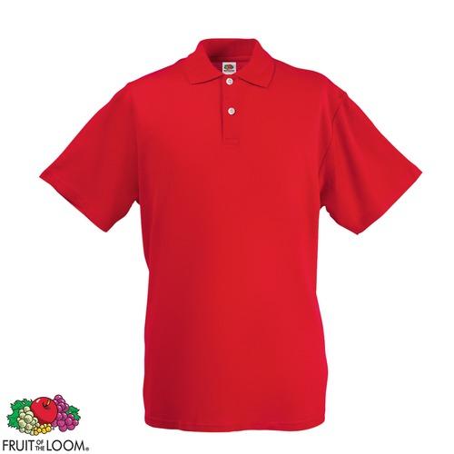 Fruit of the Loom Polo Homme Rouge Original XXXL