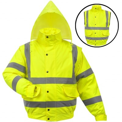 VidaXL Veste haute visibilité pour hommes Jaune Ta
