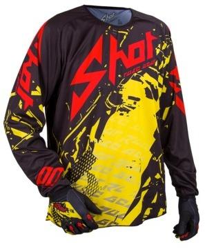 Maillot cross Enfant SHOT Devo Load Jaune Rouge 20