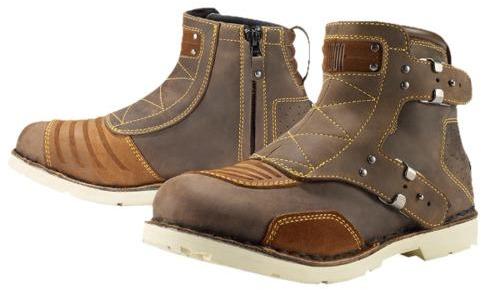 Demi-bottes Moto ICON 1000 EL BAJO Marron
