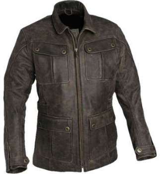 Veste Moto GUNS MUSTANG Cuir Marron