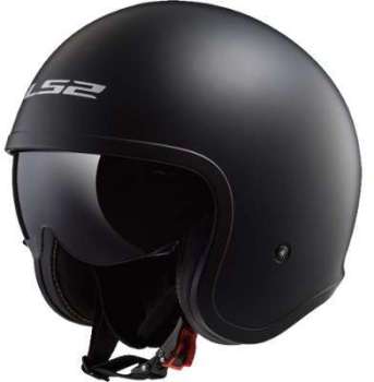 Casque Jet LS2 OF599 SPITFIRE SINGLE MONO Noir Mat