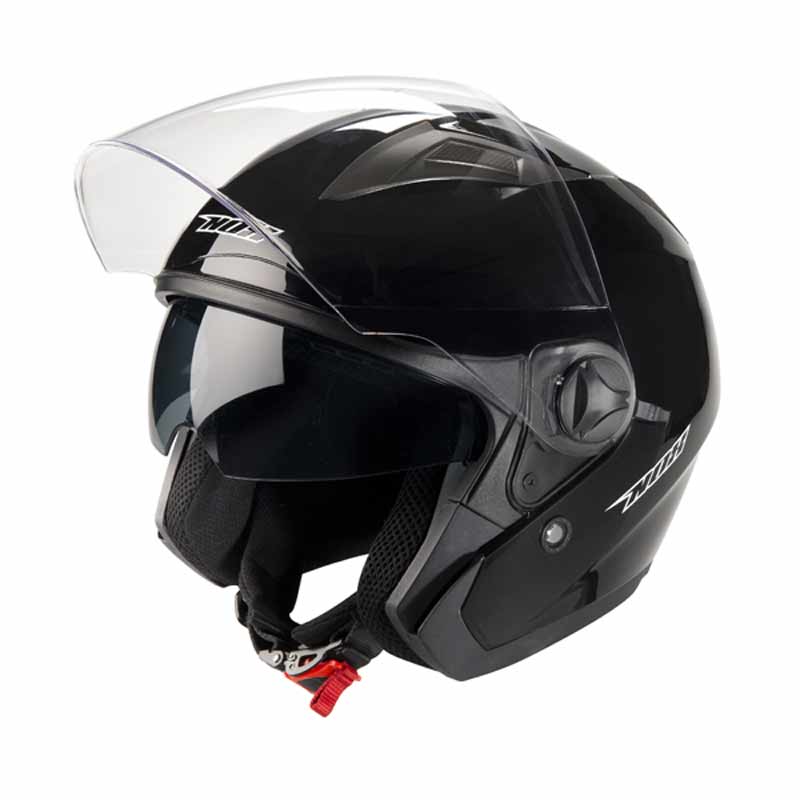 Casque moto NOX N124 Noir Brillant