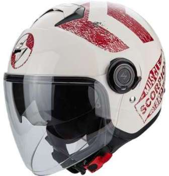 Casque Jet SCORPION EXO-CITY HERITAGE Beige Rouge