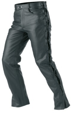 Pantalon cuir moto Buse SCHNURJEANS Noir