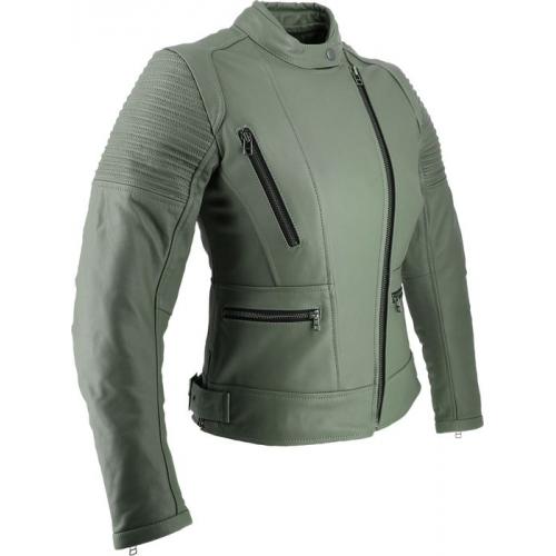 Blouson moto cuir Soubirac Soho Lady Argile CE