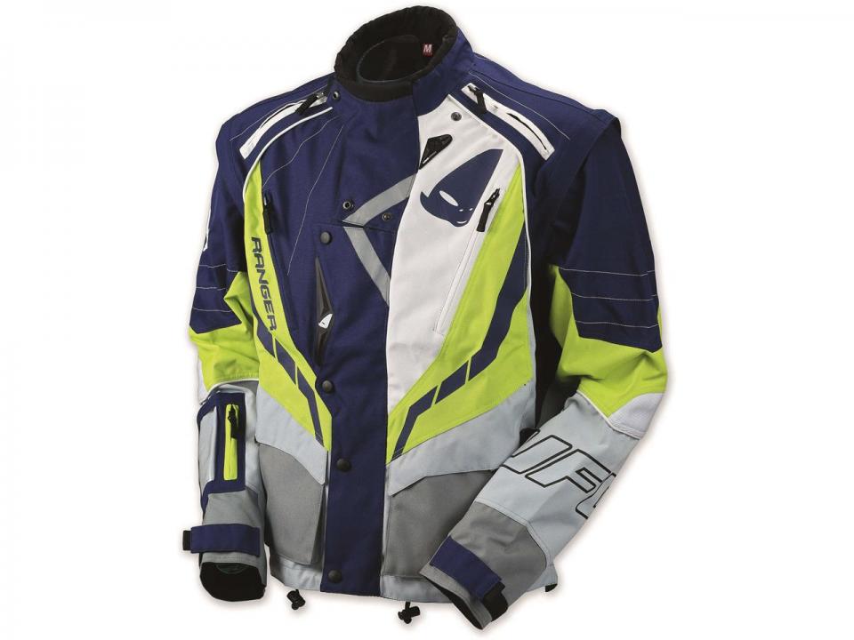 VESTE ENDURO UFO BLEU/VERT/GRIS