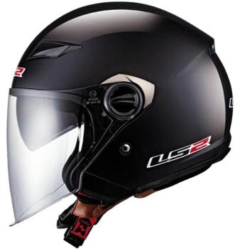 Casque Jet LS2 OF569 Track Noir Mat Satin
