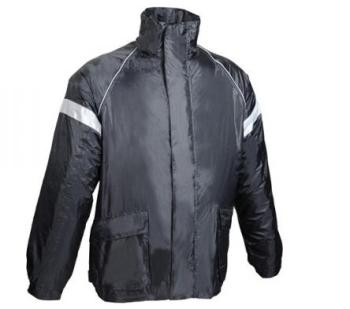 Sur-veste de pluie homme Motomod City Noir-Argent