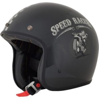 Casque AFX FX-76 SPEED RACER Gloss Magnetic Silver