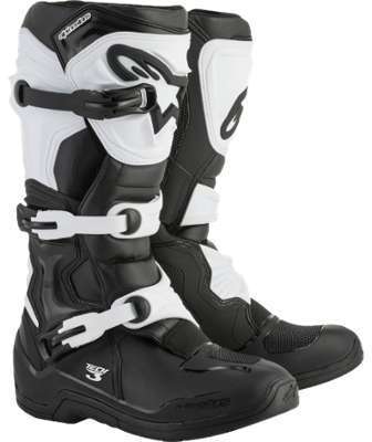 Bottes Cross Alpinestars Tech 3 Noir Blanc 2018