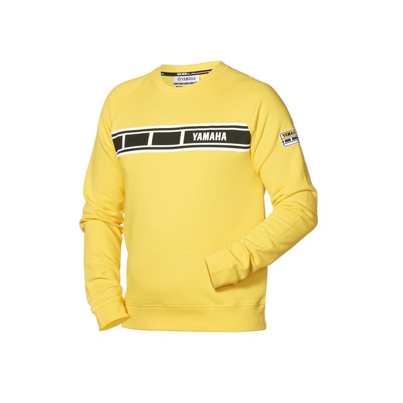 SWEAT SHIRT HOMME YAMAHA 60E ANNIVERSAIRE JAUNE