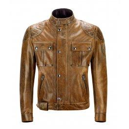 BLOUSON moto homme BROOKLANDS CUIR BURNT CUERO