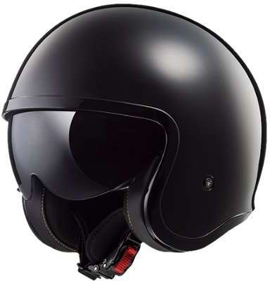 Casque Jet LS2 OF599 SPITFIRE SINGLE MONO Noir Bri