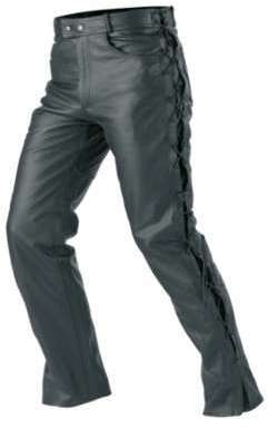 Pantalon cuir moto Buse SCHNURJEANS Noir