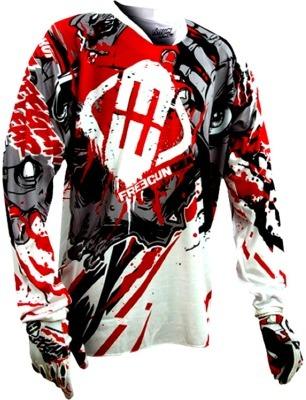 Maillot cross FREEGUN Devo ZOMBIE Rouge