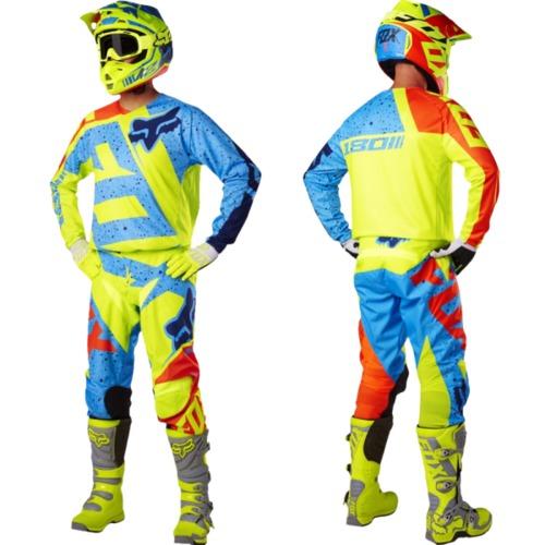 Tenue cross Enfant Fox 180 Nirv Yellow Blue 2017