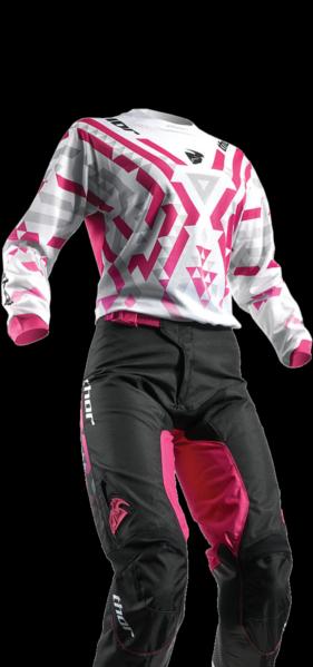Tenue Cross Femme THOR PULSE FACET Blanc Magenta 2