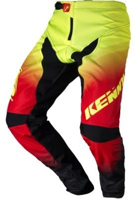 Pantalon Vélo KENNY BMX ELITE Noir Rouge Jaune flu
