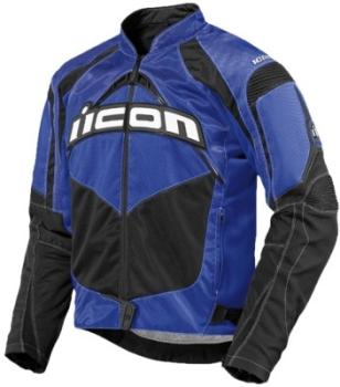 Blouson moto ICON CONTRA Mesh Bleu