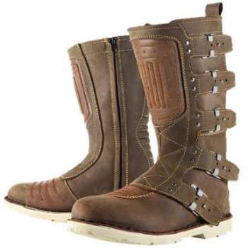 Bottes Moto ICON 1000 ELSINOR Oiled Marron
