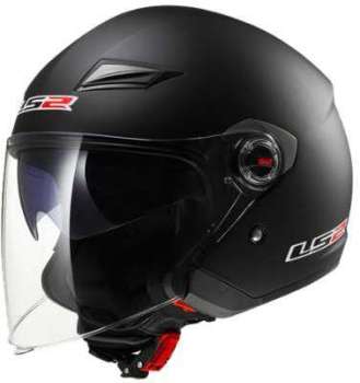 Casque Jet LS2 OF569 Track Noir Mat Satin