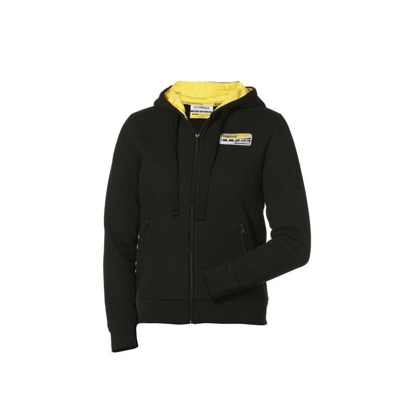 SWEAT CAPUCHE FEMME YAMAHA 60E ANNIVERSAIRE NOIR