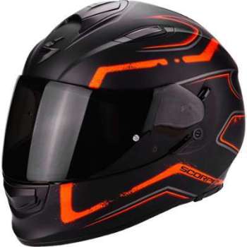 Casque SCORPION EXO-510 AIR RADIUM Noir Mat Orange