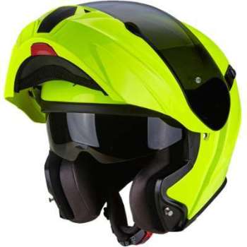 Casque Modulable Scorpion EXO-920 SOLID Jaune Fluo