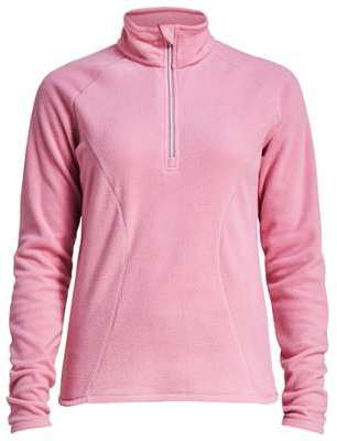 ROHNISCH - SOUS PULL FEMME 1/2 ZIP POLAIRE ROSE
