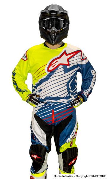 Tenue Cross Alpinestars Racer Braap Yellow Fluo/Wh