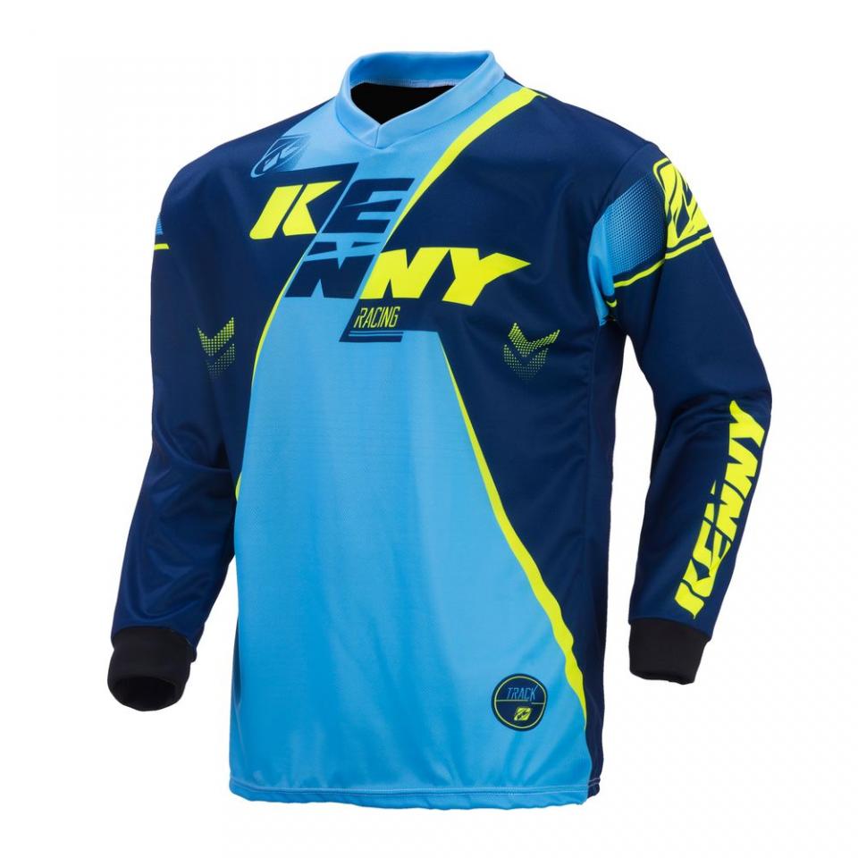 Maillot cross enfant Kenny Track marine cyan jaune