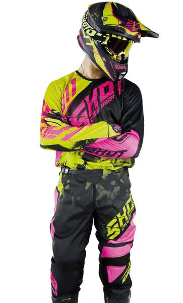 Tenue Cross SHOT Devo Squad Lime/Rose Fluo 2017