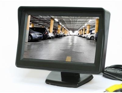 Ecran LCD 4.3 sur pied avec entrée audio et video