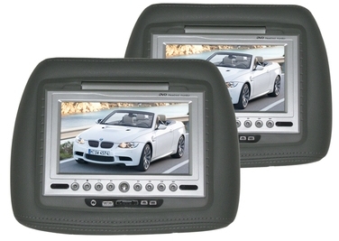 2 X Ecrans 7 Appuie-tête cuir gris, Lecteur DVD/