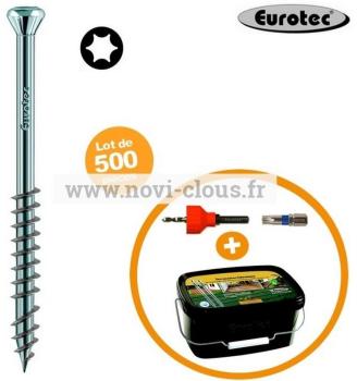 500 Vis Inox A2 5x60 Hapatec pour terrasse + Forêt