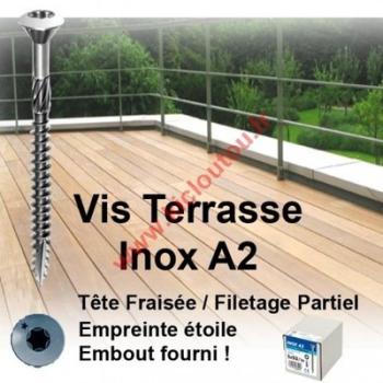 Vis terrasse 5x70 / 36 Inox A2 boite de 100 TX25