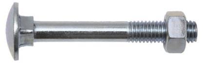 Boulon bois tête ronde à collet carré avec écrou -