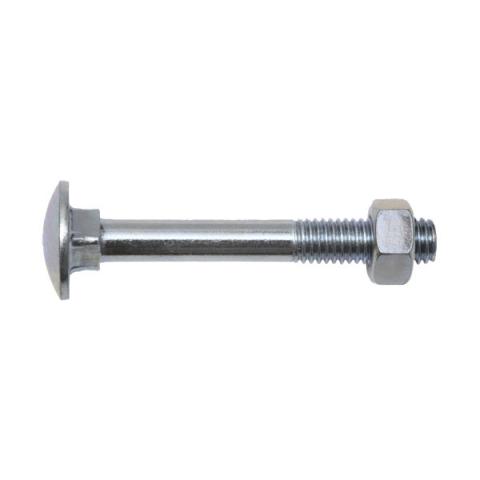 Boulon bois tête ronde à collet carré avec écrou -