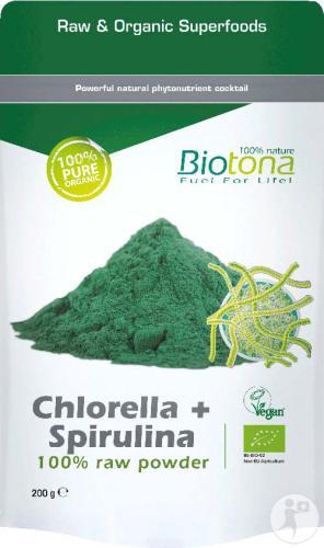 Biotona Chlorella-Spirulina Poudre Bio Sachet 200g
