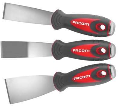 Jeu de 3 grattoirs en inox FACOM Jeu de 3 grattoirs en inox