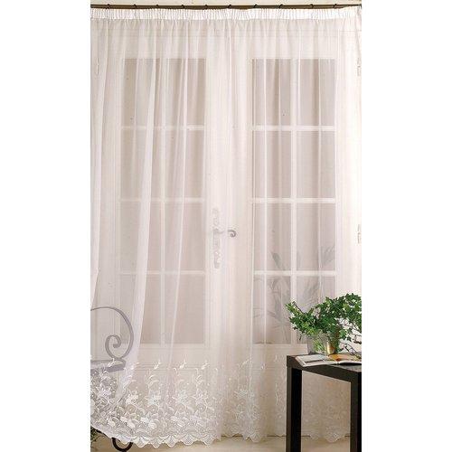 Voilage Polyester Galon Fronceur Brodé Fleurs Alic