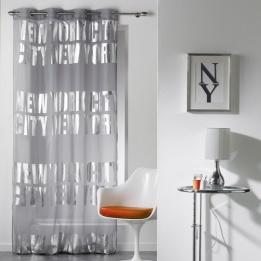 Voilage (140 x H260 cm) NY Silver Gris