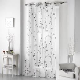 Voilage (140 x H240 cm) Clochettes Anthracite