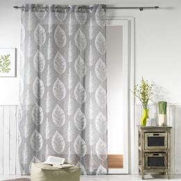 Voilage (140 x H240 cm) Feuilla Gris
